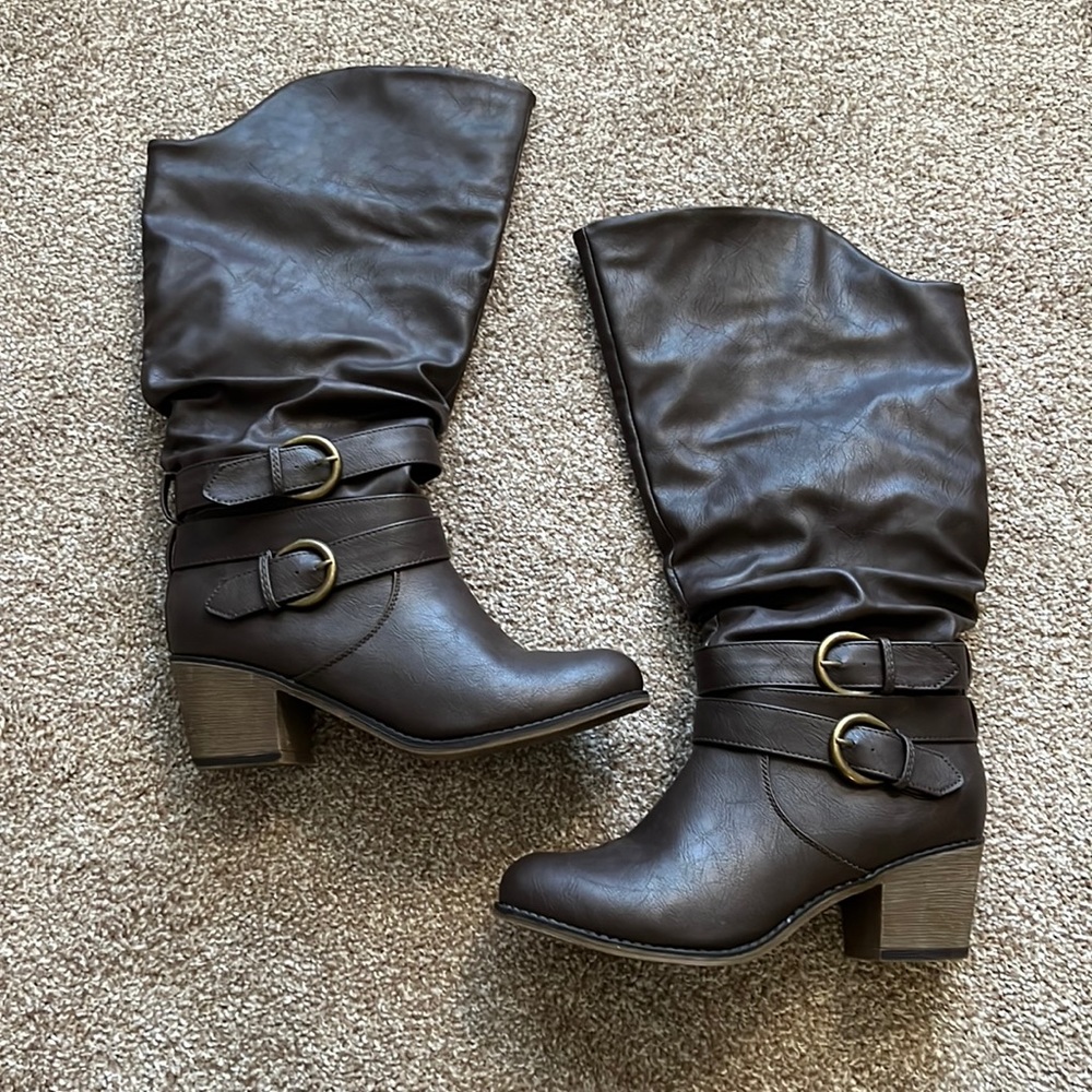 Journee Collection Tall Brown Boots